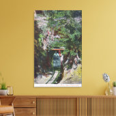 Uitzicht van Miner Exiting Tunnel Entrance to Gold Canvas Afdruk (Insitu (Woonkamer))