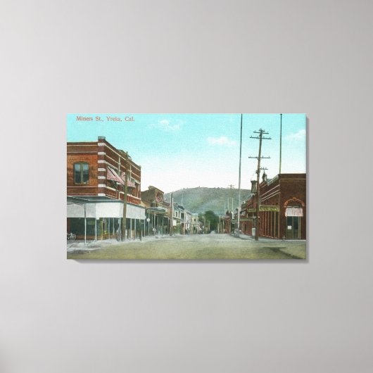Uitzicht van Miners Street Yerka, CA Canvas Afdruk (Voorkant)