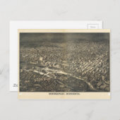 Uitzicht van Minneapolis, Minnesota (1885) Briefkaart (Voorkant / Achterkant)