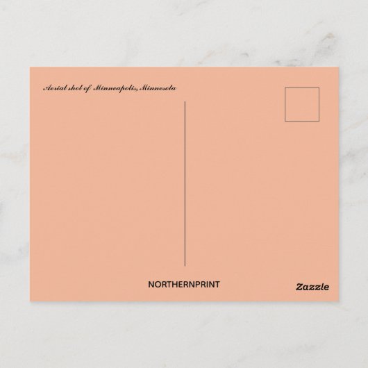 Uitzicht van Minneapolis Minnesota Briefkaart (Achterkant)