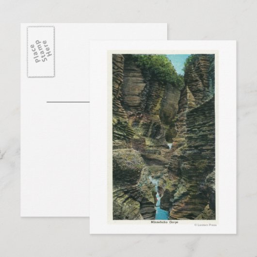 Uitzicht van Minnehaha Gorge Briefkaart (Voorkant / Achterkant)