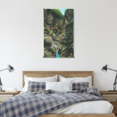 Uitzicht van Minnehaha Gorge Canvas Afdruk (Insitu (Slaapkamer))