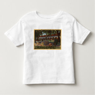 Uitzicht van missie, Memory Garden, Serra Statue Kinder Shirts
