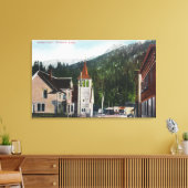 Uitzicht van Mission Street, Ketchikan, AK Canvas Afdruk (Insitu (Woonkamer))