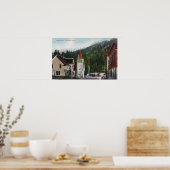 Uitzicht van Mission Street, Ketchikan, AK Poster (Keuken)