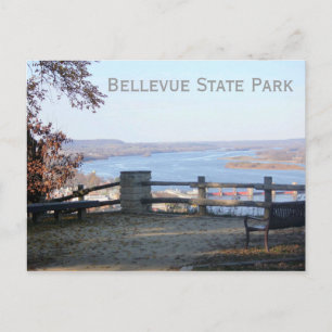 Uitzicht van Mississippi, Bellevue State Park, Iow Briefkaart