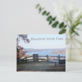 Uitzicht van Mississippi, Bellevue State Park, Iow Briefkaart (Staand voorkant)