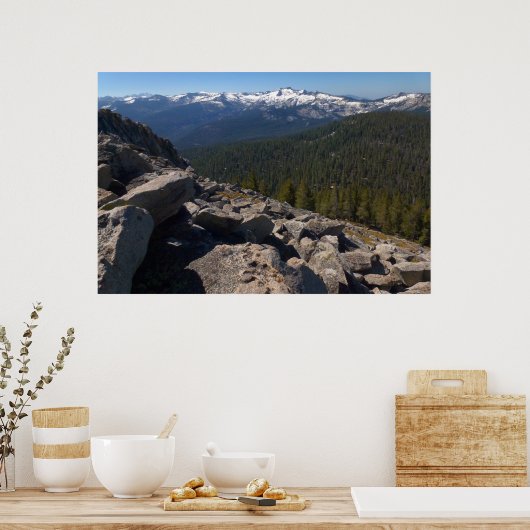 Uitzicht van Mitchell Peak in het Nationaal Park S Poster (Keuken)