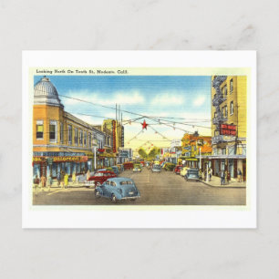Uitzicht van Modesto, Californië, Briefkaart