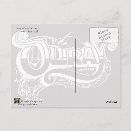 uitzicht van moed briefkaart (Achterkant)