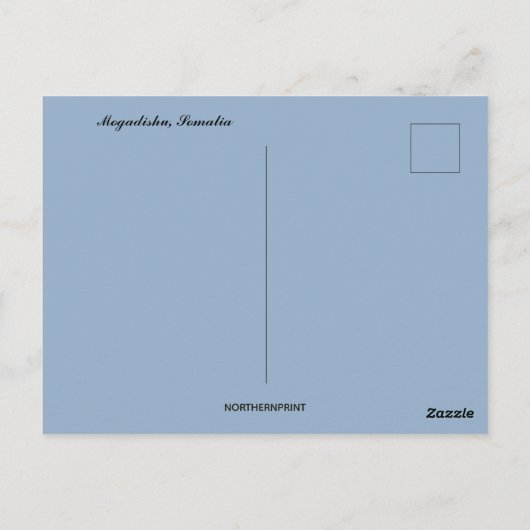 Uitzicht van Mogadishu Somalië Briefkaart (Achterkant)