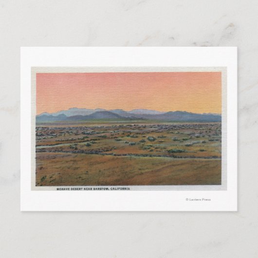 Uitzicht van Mohave Desert Briefkaart (Voorkant)