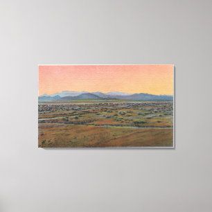 Uitzicht van Mohave Desert Canvas Afdruk