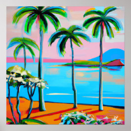 Uitzicht van Mokuauia - poster en digitale afdruk