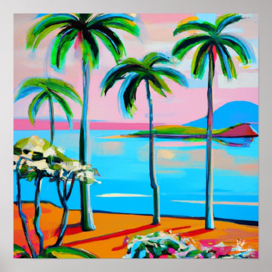 Uitzicht van Mokuauia - poster en digitale afdruk (Voorkant)