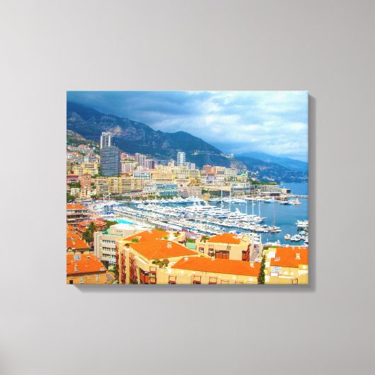 Uitzicht van Monaco Canvas Afdruk (Voorkant)