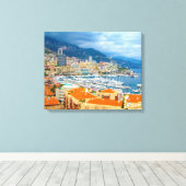 Uitzicht van Monaco Canvas Afdruk (Insitu (Houten vloer))