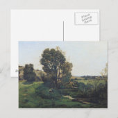 Uitzicht van Moncel-sur-Seine, c.1868 Briefkaart (Voorkant / Achterkant)
