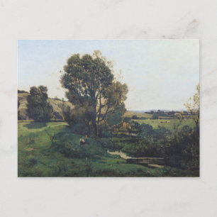 Uitzicht van Moncel-sur-Seine, c.1868 Briefkaart
