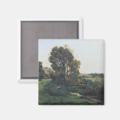 Uitzicht van Moncel-sur-Seine, c.1868 Magneet (Voorkant / Achterkant)