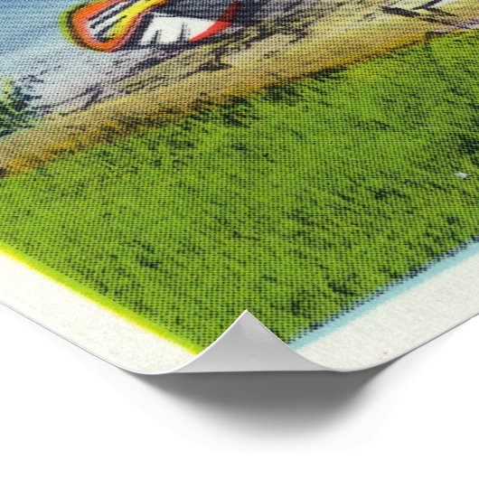 Uitzicht van Monhegan Island, Beach Scene Poster (Hoek)