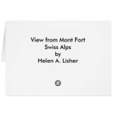 Uitzicht van Mont Fort, Zwitserland (Achterkant Horizontaal)