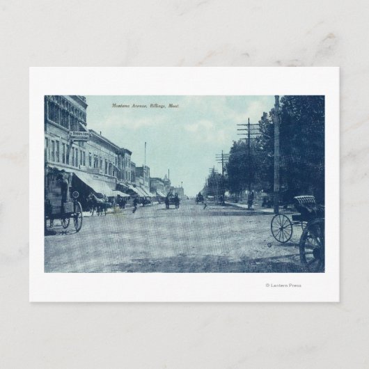 Uitzicht van Montana AvenueBillings, MT Briefkaart (Voorkant)
