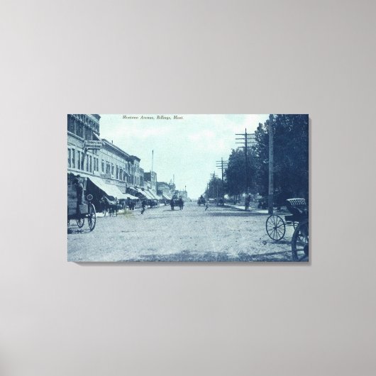 Uitzicht van Montana AvenueBillings, MT Canvas Afdruk (Voorkant)