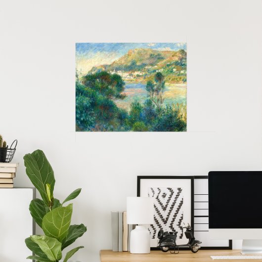 Uitzicht van Monte Carlo - Auguste Renoir Fine Art Poster (Thuiskantoor)