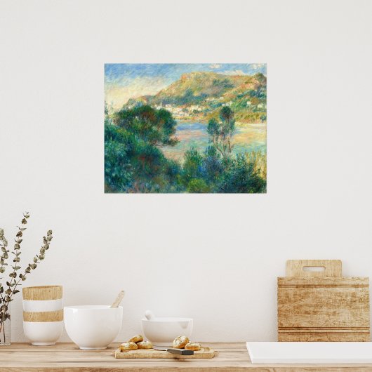 Uitzicht van Monte Carlo - Auguste Renoir Fine Art Poster (Keuken)