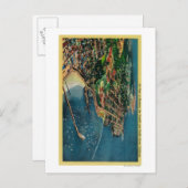 Uitzicht van Monterey en Presido Briefkaart (Voorkant / Achterkant)