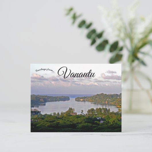 Uitzicht van Montmartre Port Vila Vanuatu Briefkaart (Staand voorkant)