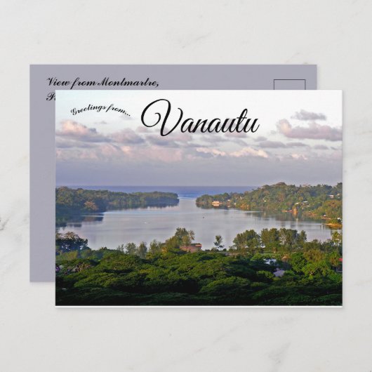 Uitzicht van Montmartre Port Vila Vanuatu Briefkaart (Voorkant / Achterkant)