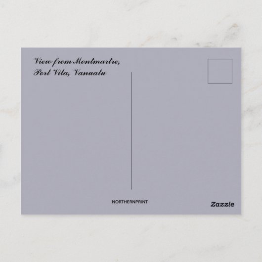 Uitzicht van Montmartre Port Vila Vanuatu Briefkaart (Achterkant)