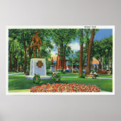 Uitzicht van Monument in Wisner Park Poster (Voorkant)