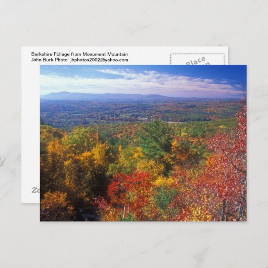 Uitzicht van Monument Mountain Foliage Briefkaart (Voorkant / Achterkant)