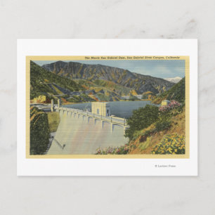Uitzicht van Morris San Gabriel Dam Briefkaart