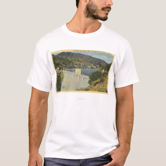Uitzicht van Morris San Gabriel Dam T-shirt (Voorkant)