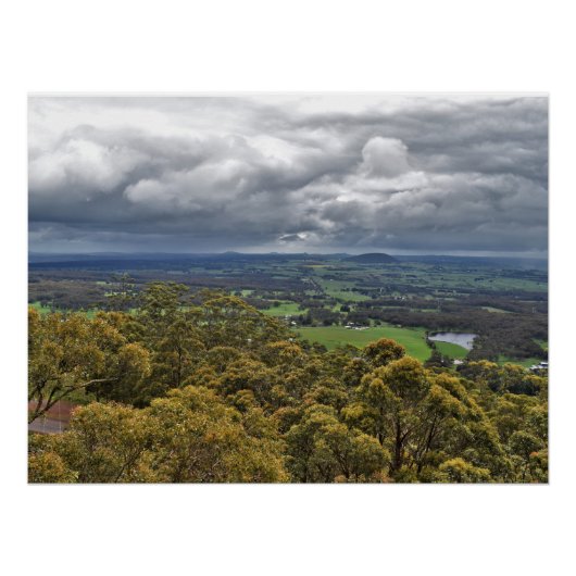 Uitzicht van Mount Buninyong Glossy Poster (Voorkant)