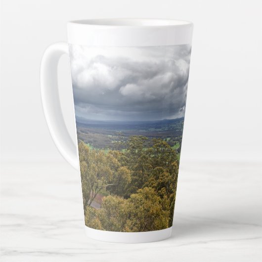 Uitzicht van Mount Buninyong Latte Mok (Linkerhoek)