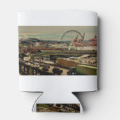 Uitzicht van Mount Rainier vanaf Pike Place Public Blikjeskoeler (Achterkant)