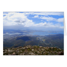 Uitzicht van Mount Wellington, Tasmania, Kaart