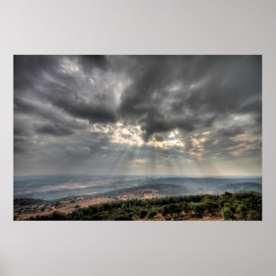 Uitzicht van Mt. Carmel, Israël Foto Poster