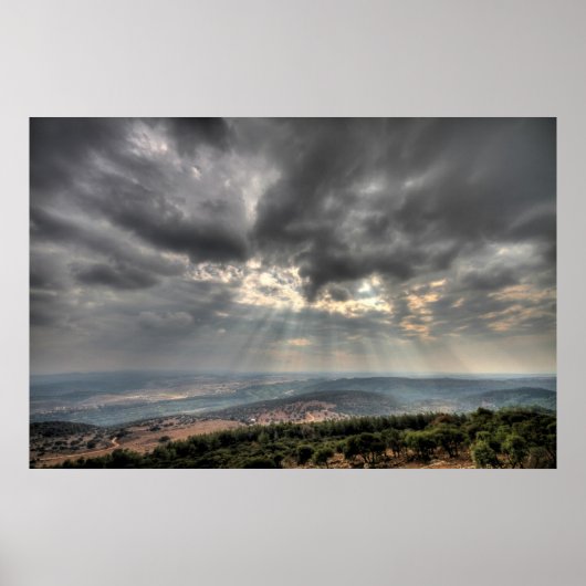Uitzicht van Mt. Carmel, Israël Foto Poster (Voorkant)