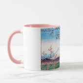 Uitzicht van Mt. Fuji en Cherry Blossom, Hiroshige Mok (Links)
