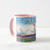 Uitzicht van Mt. Fuji en Cherry Blossom, Hiroshige Mok (Voorkant links)