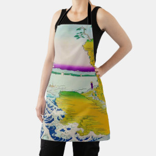 Uitzicht van Mt Fuji en Seaside, Hiroshige, Ukiyo- Schort