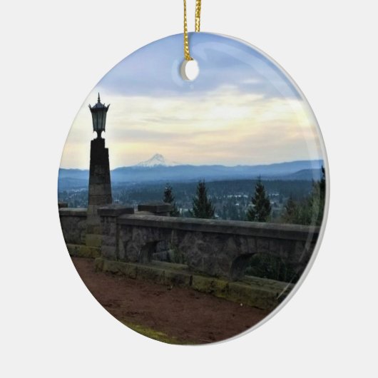 Uitzicht van Mt. Hood, Portland, Oregon Keramisch Ornament (Links)