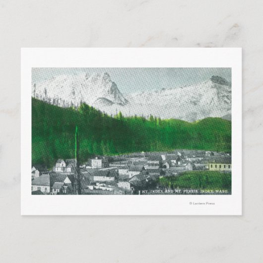 Uitzicht van Mt Index en Mt Persis Briefkaart (Voorkant)
