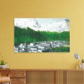 Uitzicht van Mt Index en Mt Persis Canvas Afdruk (Insitu (Woonkamer))